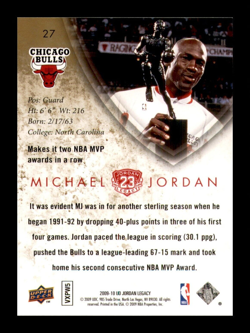 Load image into Gallery viewer, 2009-10 Upper Deck Jordan Legacy #27 Michael Jordan Image 2
