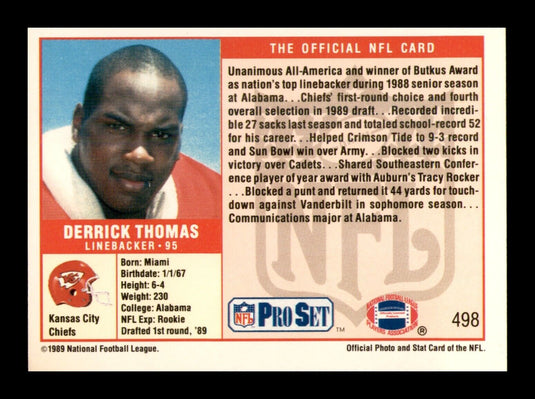 1989 Pro Set Derrick Thomas 