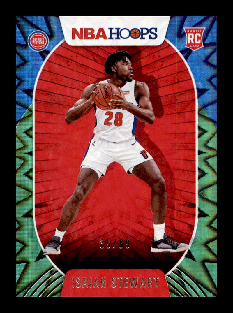 Load image into Gallery viewer, 2020-21 Panini Hoops Isaiah Stewart #233 Green Explosion Parallel Rookie RC /89 Image 1
