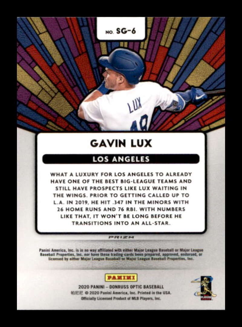 Load image into Gallery viewer, 2020 Donruss Optic Gavin Lux #SG-6 Stained Glass Holo Rookie RC Image 2
