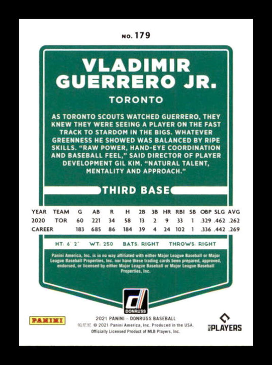 2021 Donruss Vladimir Guerrero Jr 