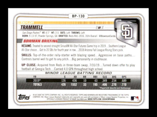 2020 Bowman Taylor Trammell 