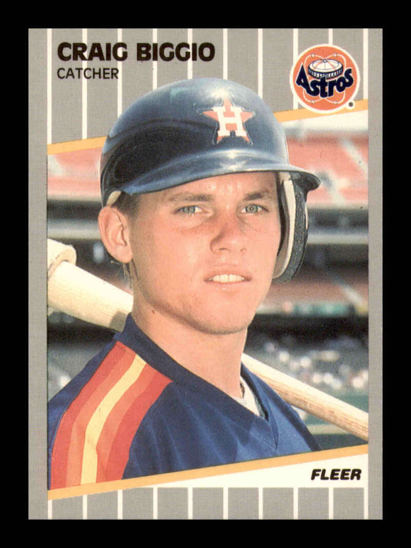 Load image into Gallery viewer, 1989 Fleer Craig Biggio #353 Rookie Card RC Houston Astros  Image 1
