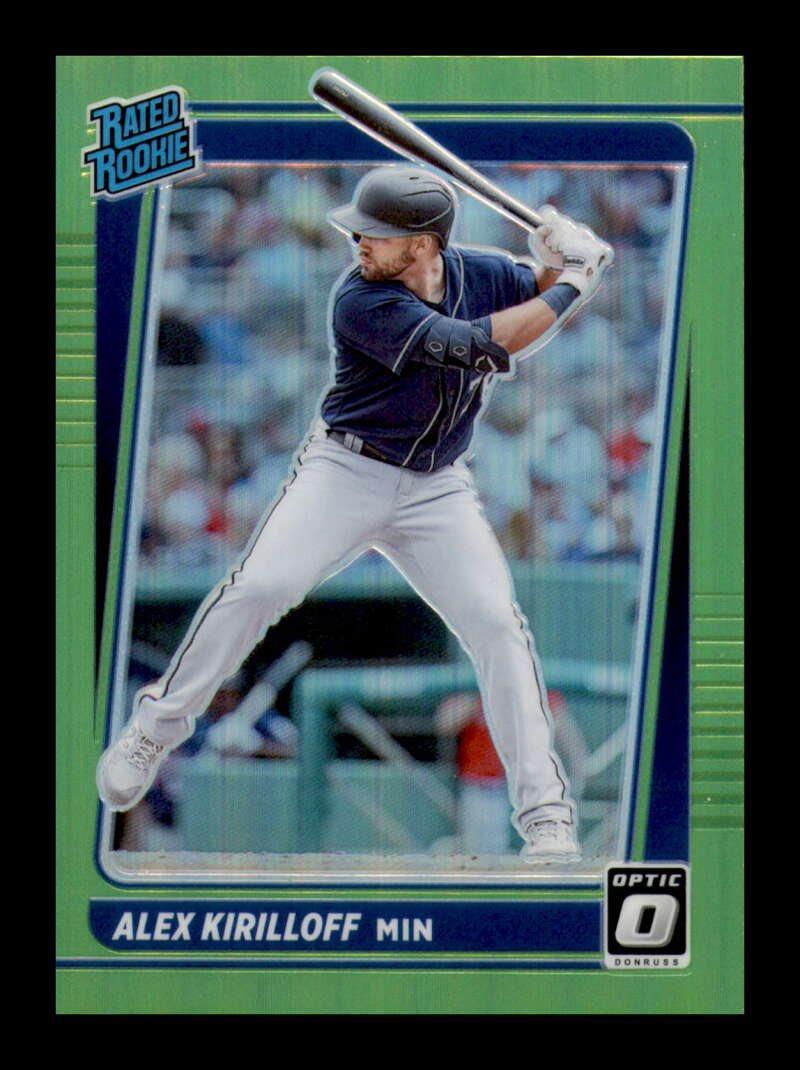 Load image into Gallery viewer, 2021 Donruss Optic Lime Green Prizm Alex Kirilloff #40 Rated Rookie RC Twins  Image 1
