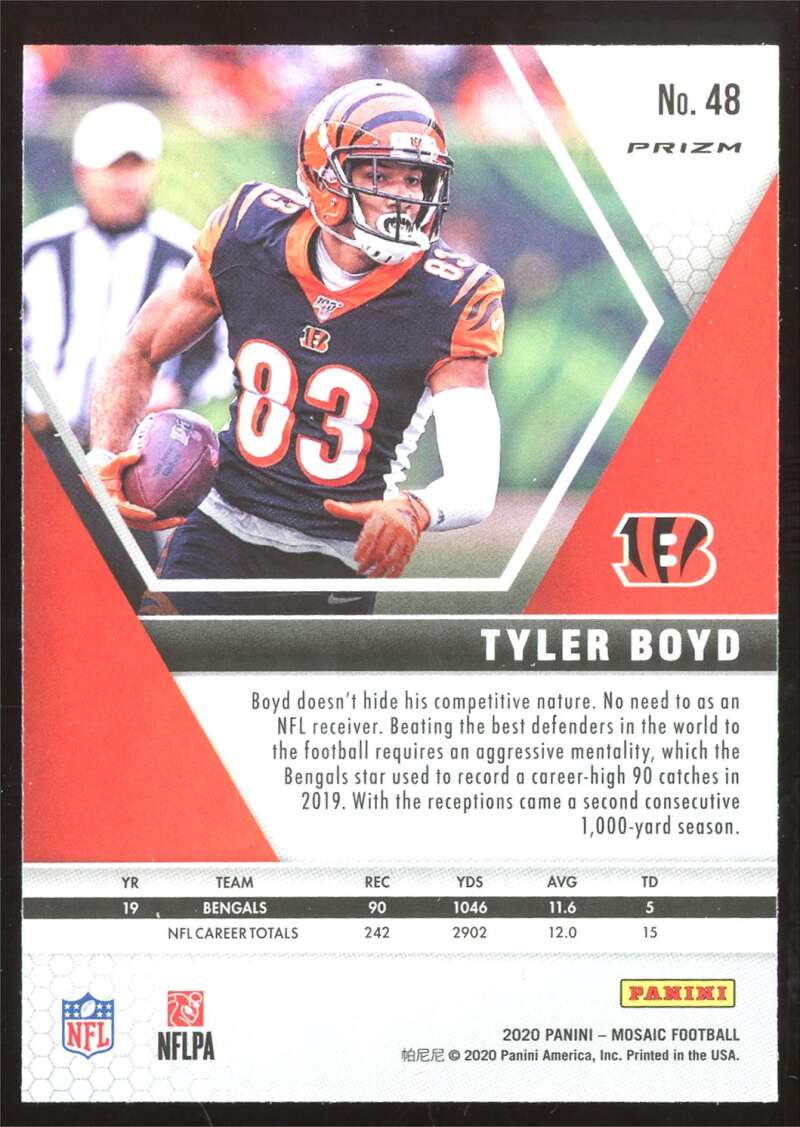 Load image into Gallery viewer, 2020 Panini Mosaic Reactive Green Prizm Tyler Boyd #48 Image 2
