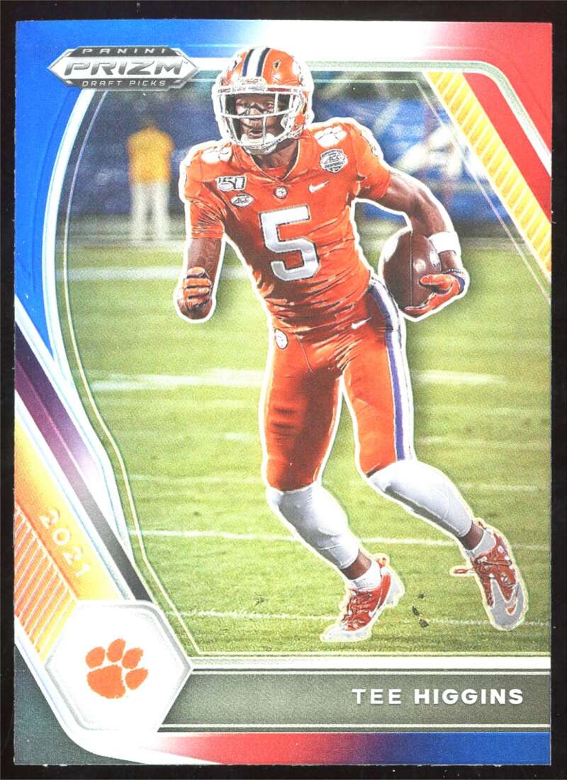 Load image into Gallery viewer, 2021 Panini Prizm Draft Red White Blue Prizm Tee Higgins #60 Image 1
