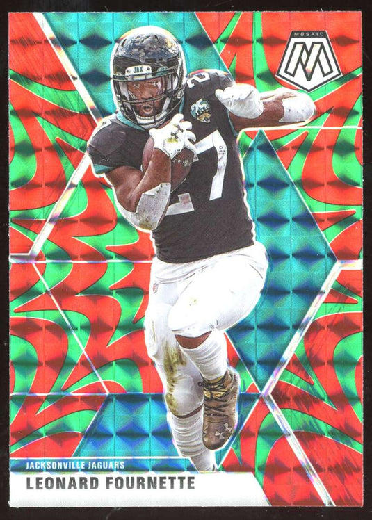 2020 Panini Mosaic Reactive Green Prizm Leonard Fournette 