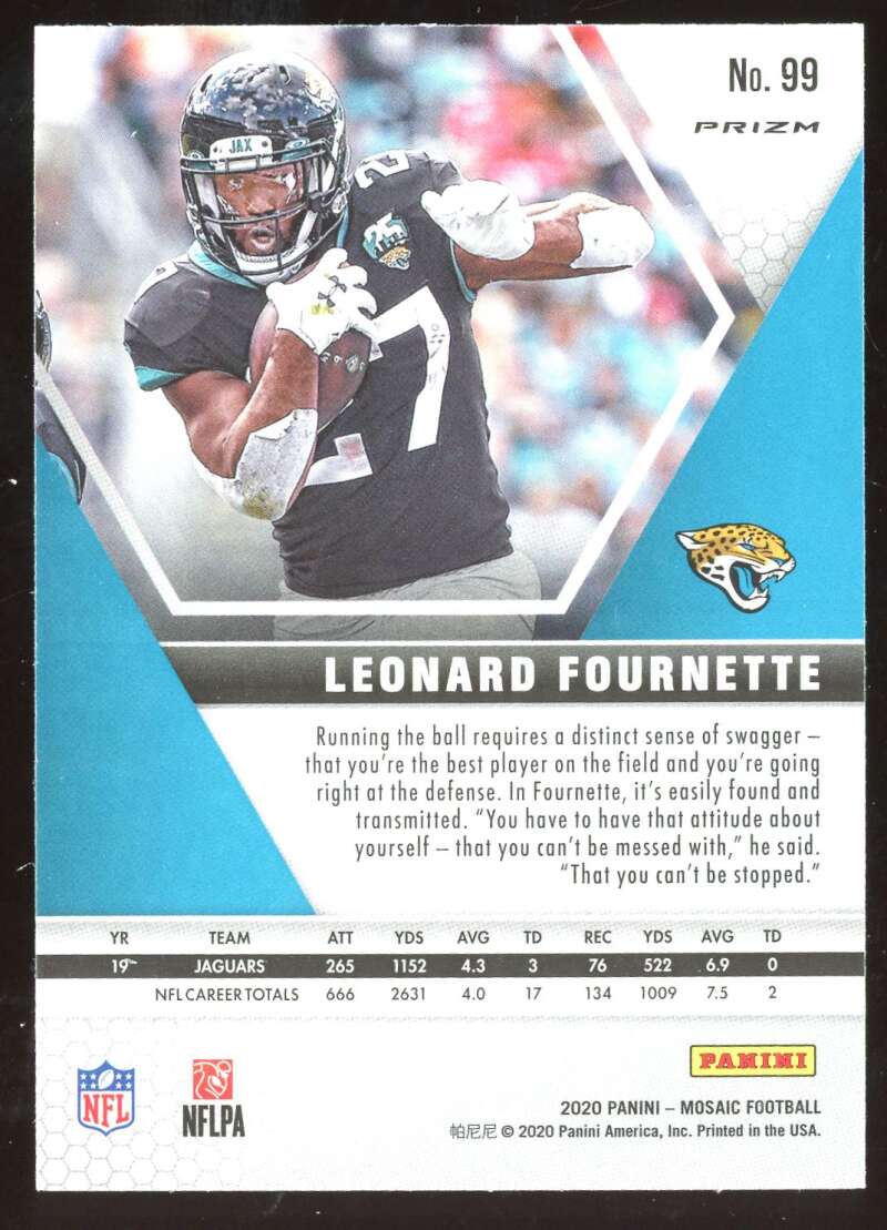 Load image into Gallery viewer, 2020 Panini Mosaic Pink Camo Prizm Leonard Fournette #99 Image 2
