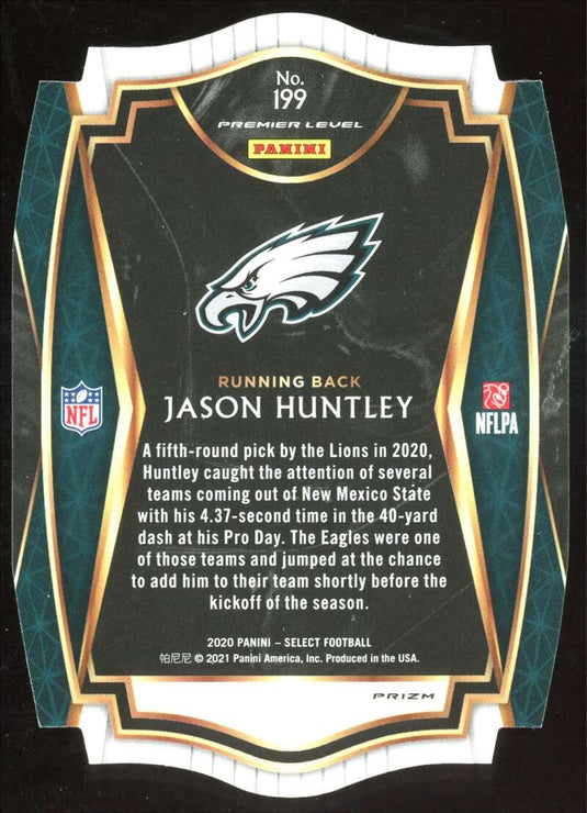 2020 Panini Select Tri Color Prizm Die Cut Jason Huntley 