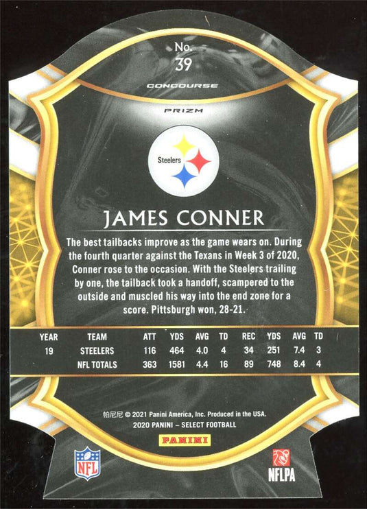 2020 Panini Select Red Prizm Die Cut James Conner