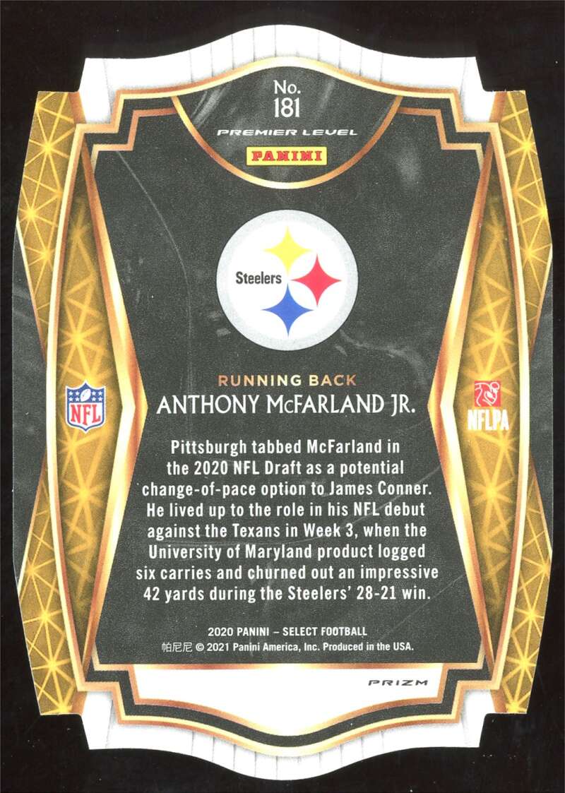 Load image into Gallery viewer, 2020 Panini Select Red Prizm Die Cut Anthony McFarland Jr. #181 Rookie RC Image 2
