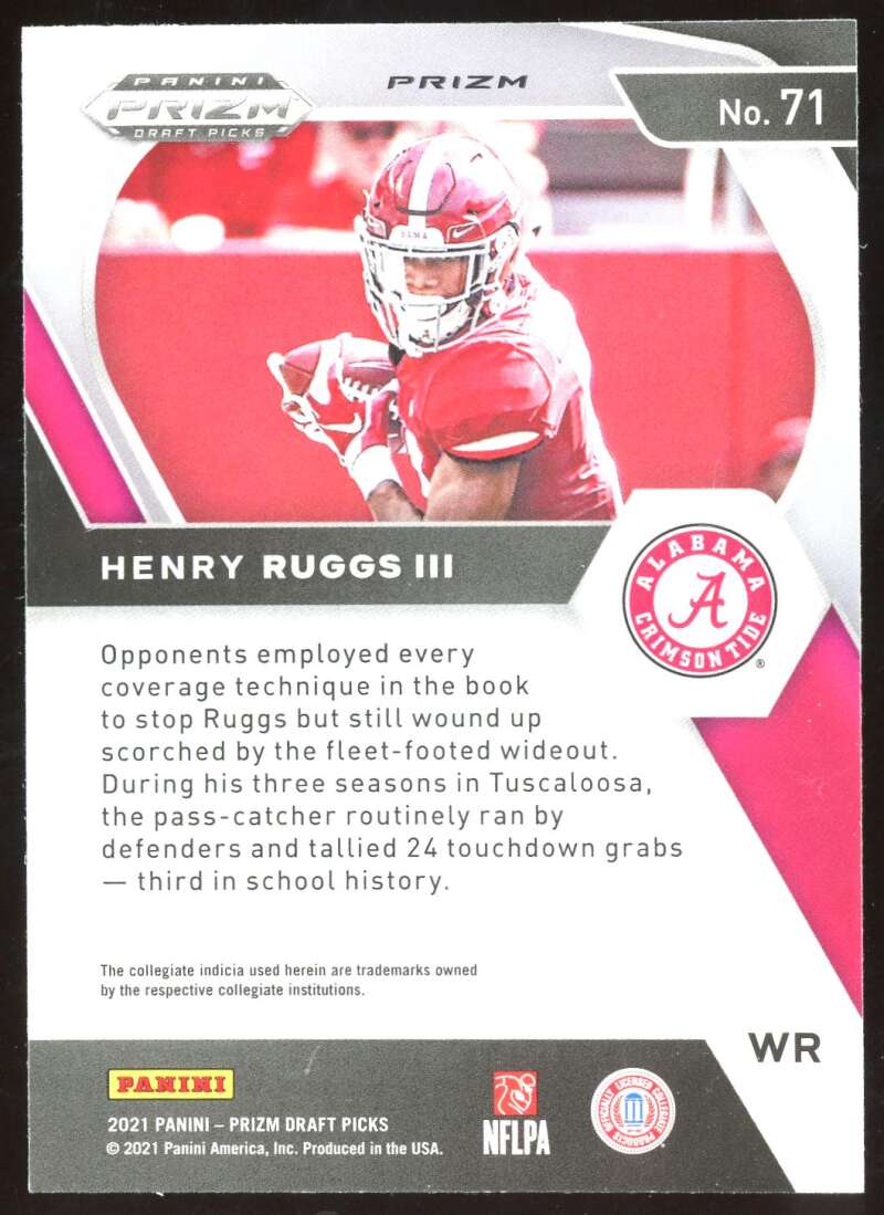 Load image into Gallery viewer, 2021 Panini Prizm Draft Green Prizm Henry Ruggs III #71 Image 2
