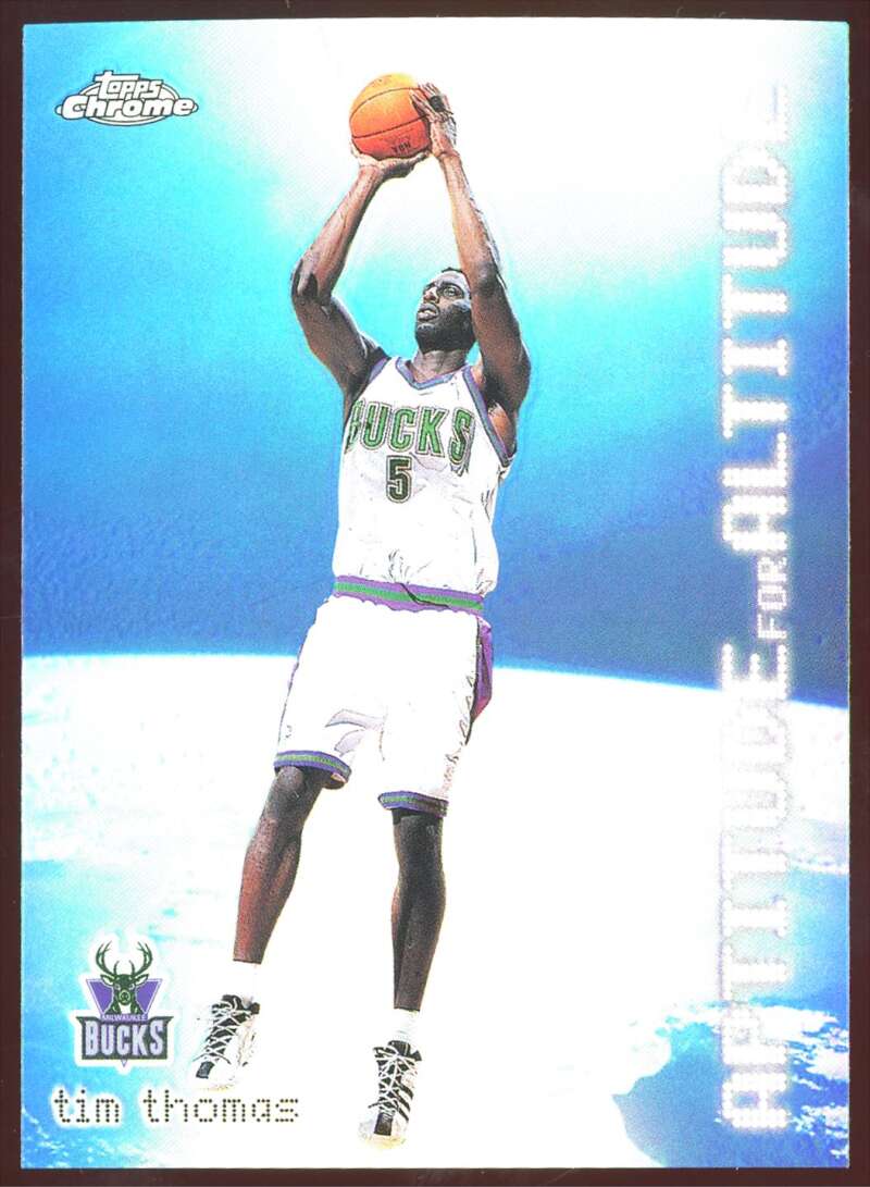 Load image into Gallery viewer, 2000-01 Topps Chrome Aptitude for Altitude Refractor Tim Thomas #AA8 SP  Image 1
