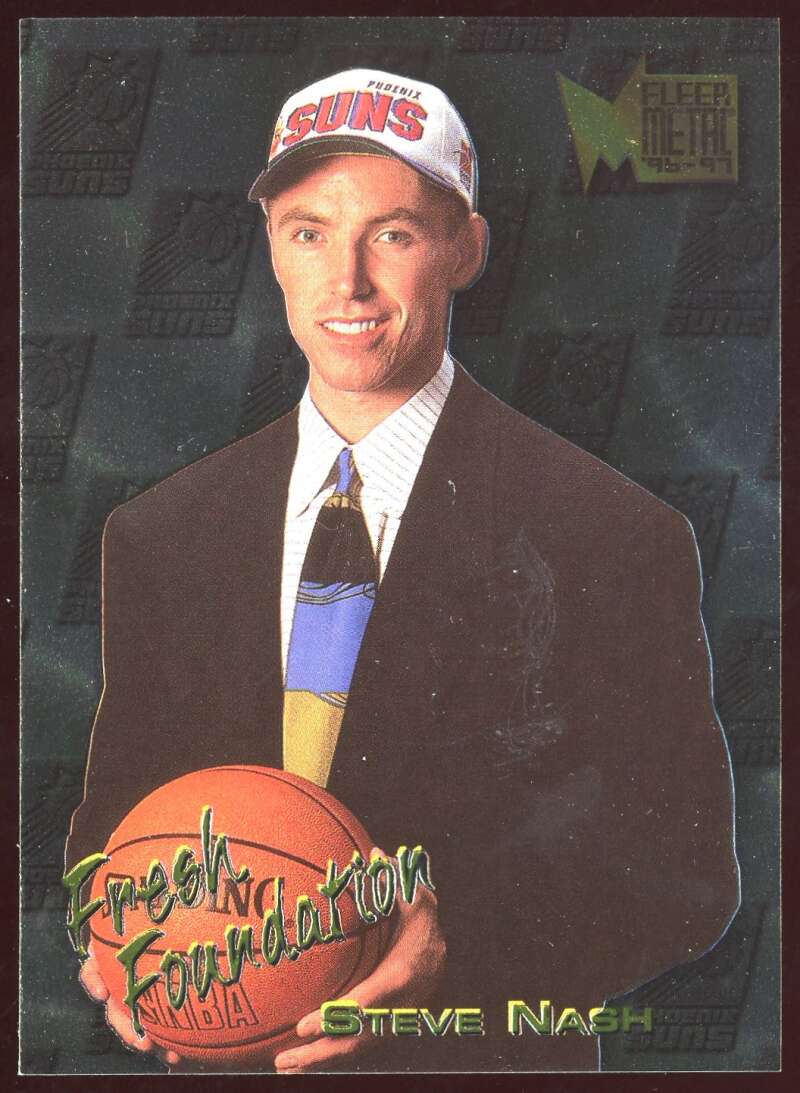 Load image into Gallery viewer, 1996-97 Fleer Metal Fresh Foundations Steve Nash #138 Rookie RC Phoenix Suns Image 1
