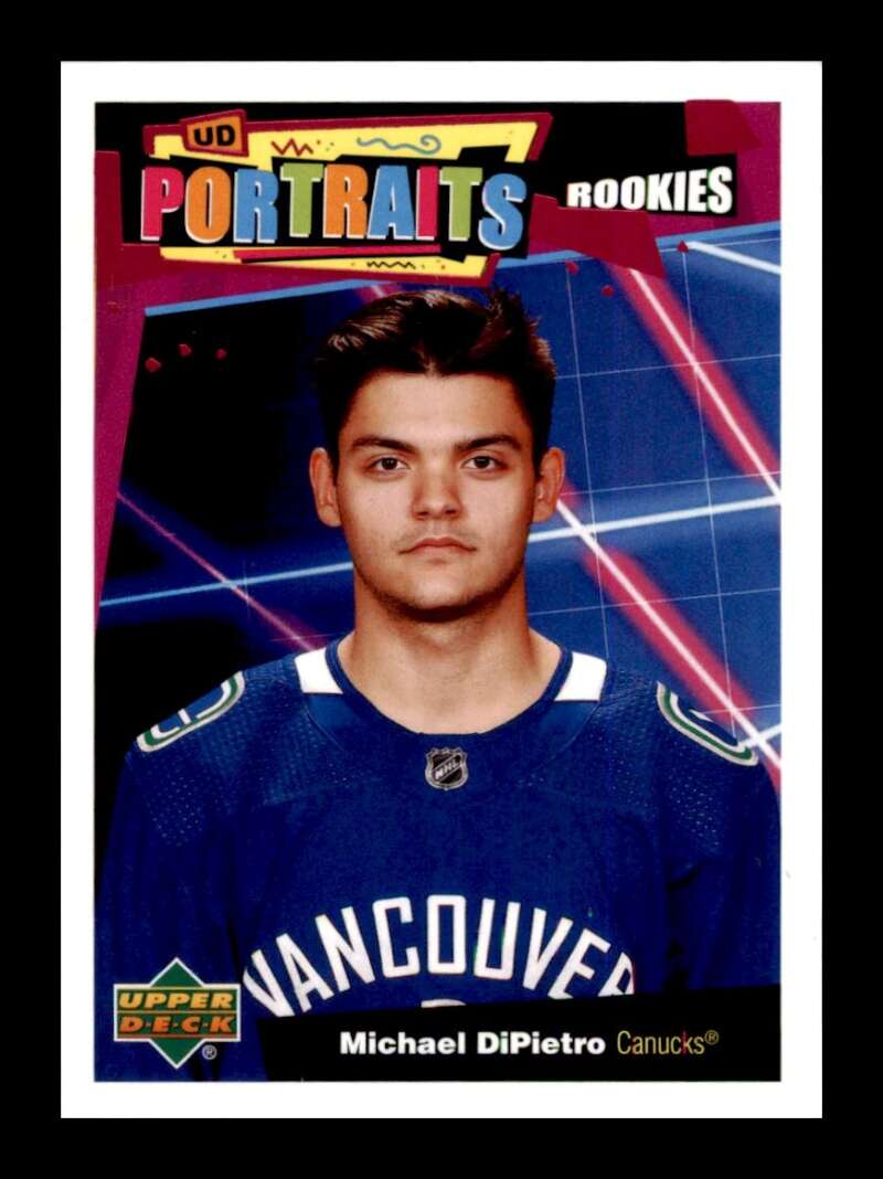 Load image into Gallery viewer, 2020-21 Upper Deck UD Portraits Michael DiPietro #P-68 Rookie RC Image 1
