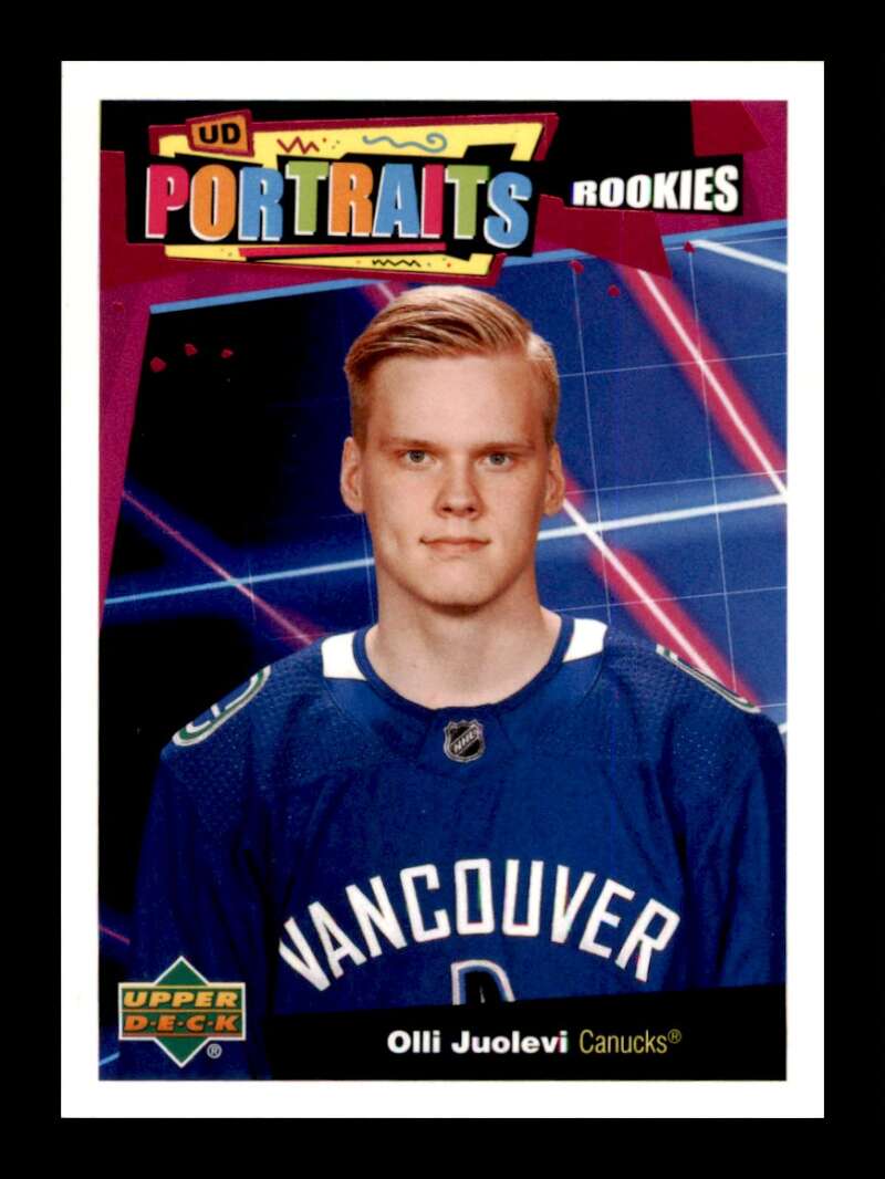 Load image into Gallery viewer, 2020-21 Upper Deck UD Portraits Olli Juolevi #P-59 Rookie RC Image 1
