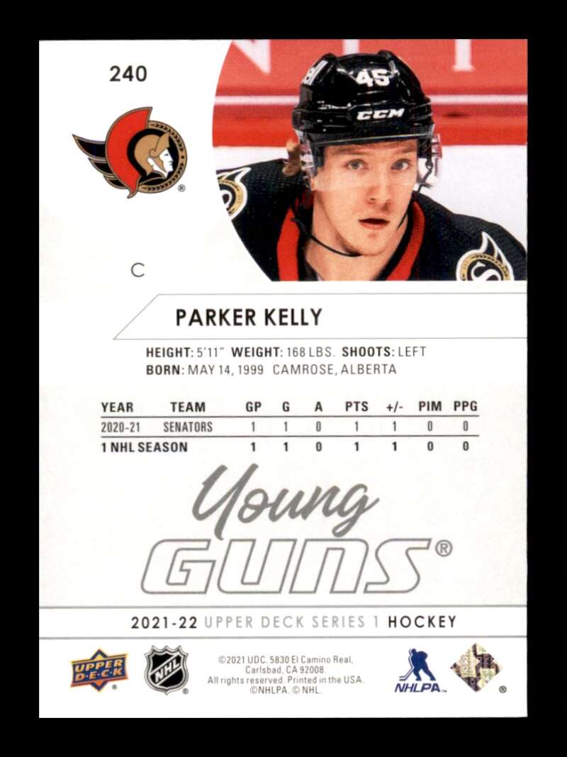 Load image into Gallery viewer, 2021-22 Upper Deck Parker Kelly #240 Rookie RC Image 2
