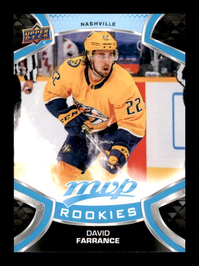 Load image into Gallery viewer, 2021-22 Upper Deck MVP David Farrance #230 Rookie RC Image 1
