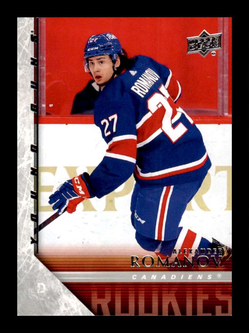 Load image into Gallery viewer, 2020-21 Upper Deck 2005-06 Tribute Alexander Romanov #T-80 Rookie RC Image 1
