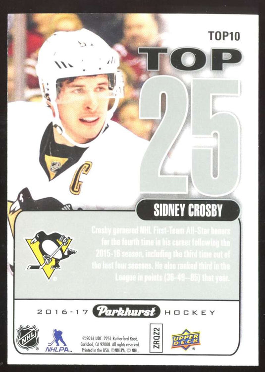 2016-17 Parkhurst Top 25 Sidney Crosby