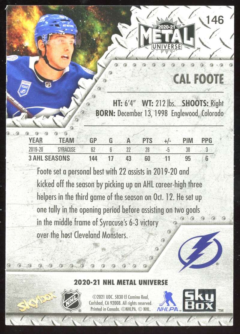 Load image into Gallery viewer, 2020-21 Skybox Metal Universe Rookies Cal Foote #146 Rookie RC Image 2
