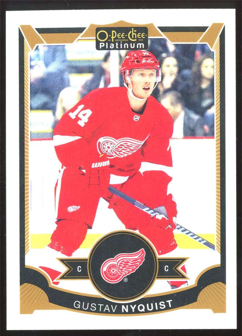 Load image into Gallery viewer, 2015-16 O-Pee-Chee Platinum White Ice Gustav Nyquist #143 Parallel SP /199 Image 1
