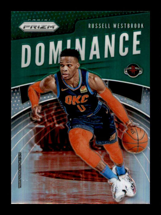 2019-20 Panini Prizm Dominance Green Prizm Russell Westbrook