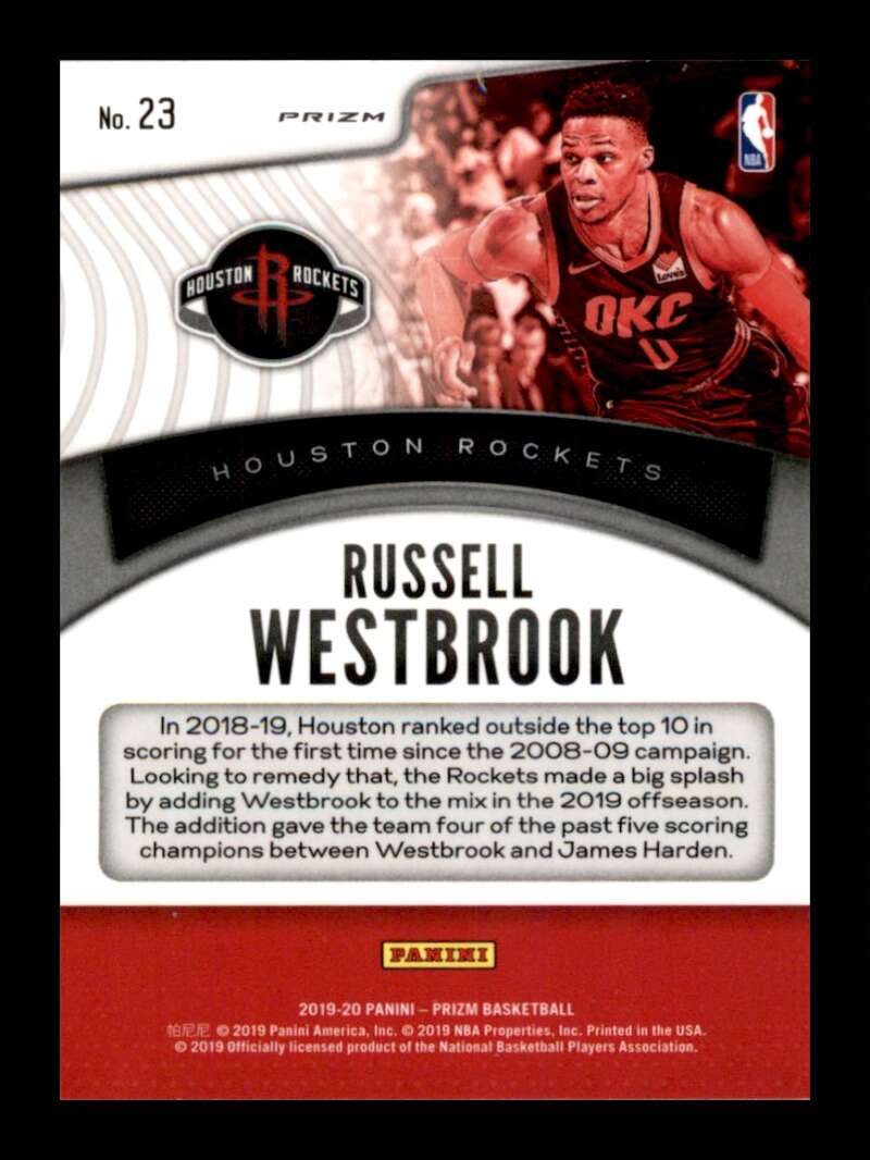 Load image into Gallery viewer, 2019-20 Panini Prizm Dominance Green Prizm Russell Westbrook #23 Parallel SP Image 2
