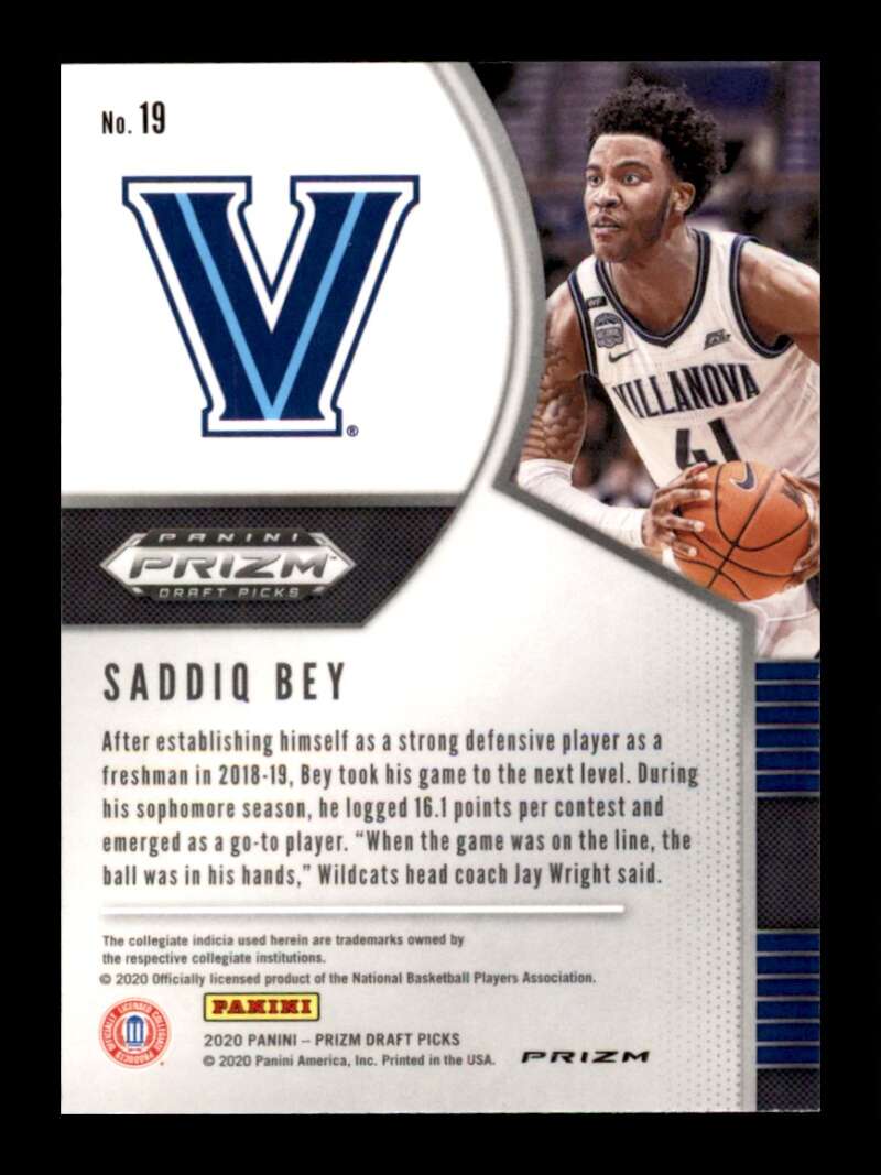 Load image into Gallery viewer, 2020-21 Panini Prizm Draft Red Cracked Ice Prizm Saddiq Bey #19 Rookie RC Image 2
