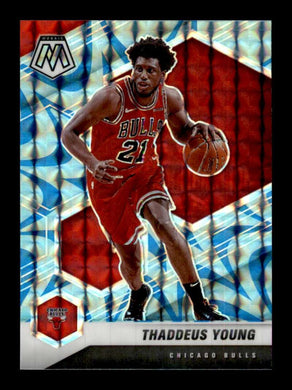 2020-21 Panini Mosaic Reactive Blue Prizm Thaddeus Young 