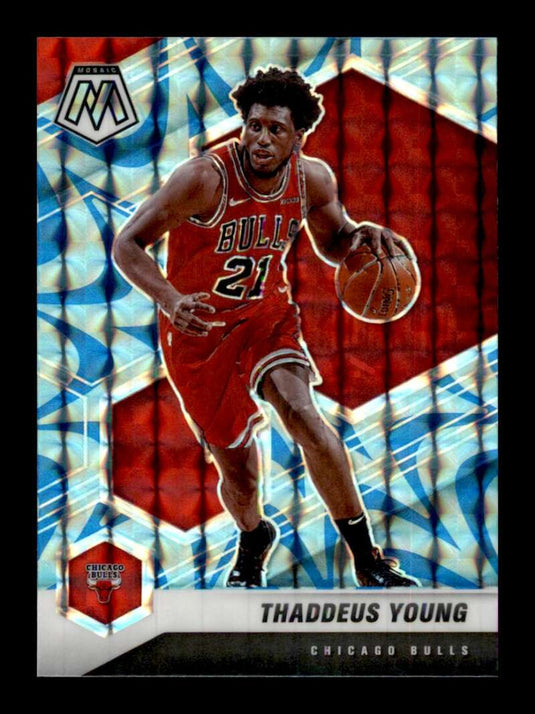 2020-21 Panini Mosaic Reactive Blue Prizm Thaddeus Young