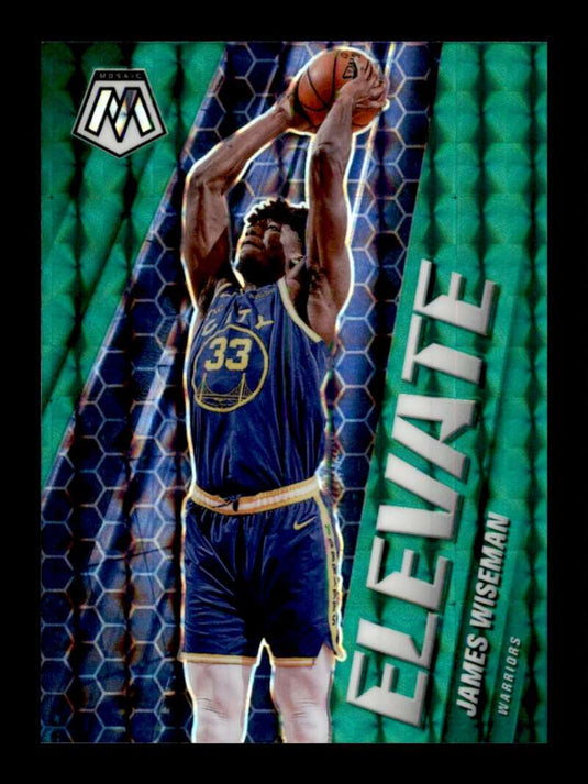 2020-21 Panini Mosaic Elevate Green Mosaic Prizm James Wiseman