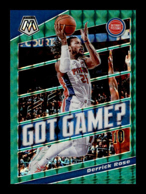 2019-20 Panini Mosaic Got Game Green Mosaic Prizm Derrick Rose 