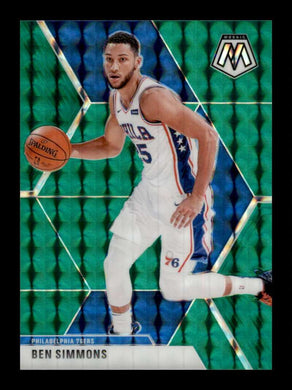 2019-20 Panini Mosaic Green Mosaic Prizm Ben Simmons 