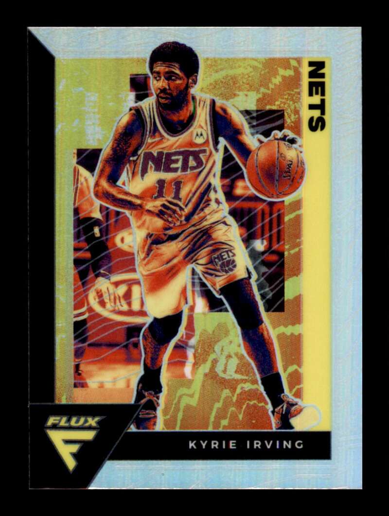 Load image into Gallery viewer, 2020-21 Panini Flux Silver Prizm Kyrie Irving #15 Parallel SP Nets Image 1
