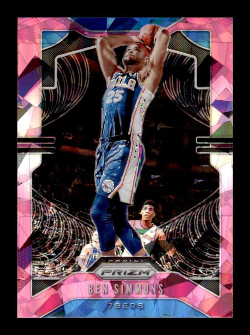 Load image into Gallery viewer, 2019-20 Panini Prizm Pink Cracked Ice Prizm Ben Simmons #198 Parallel SP Image 1
