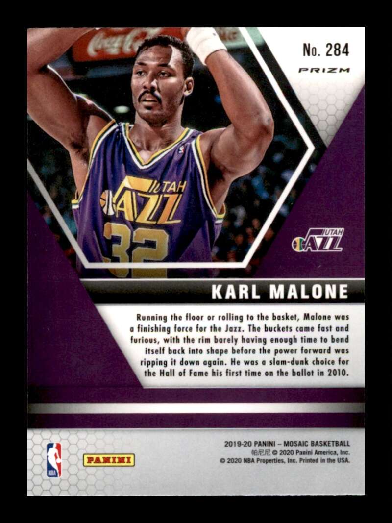 Load image into Gallery viewer, 2020-21 Panini Mosaic Reactive Blue Prizm Karl Malone #284 Parallel SP Image 2
