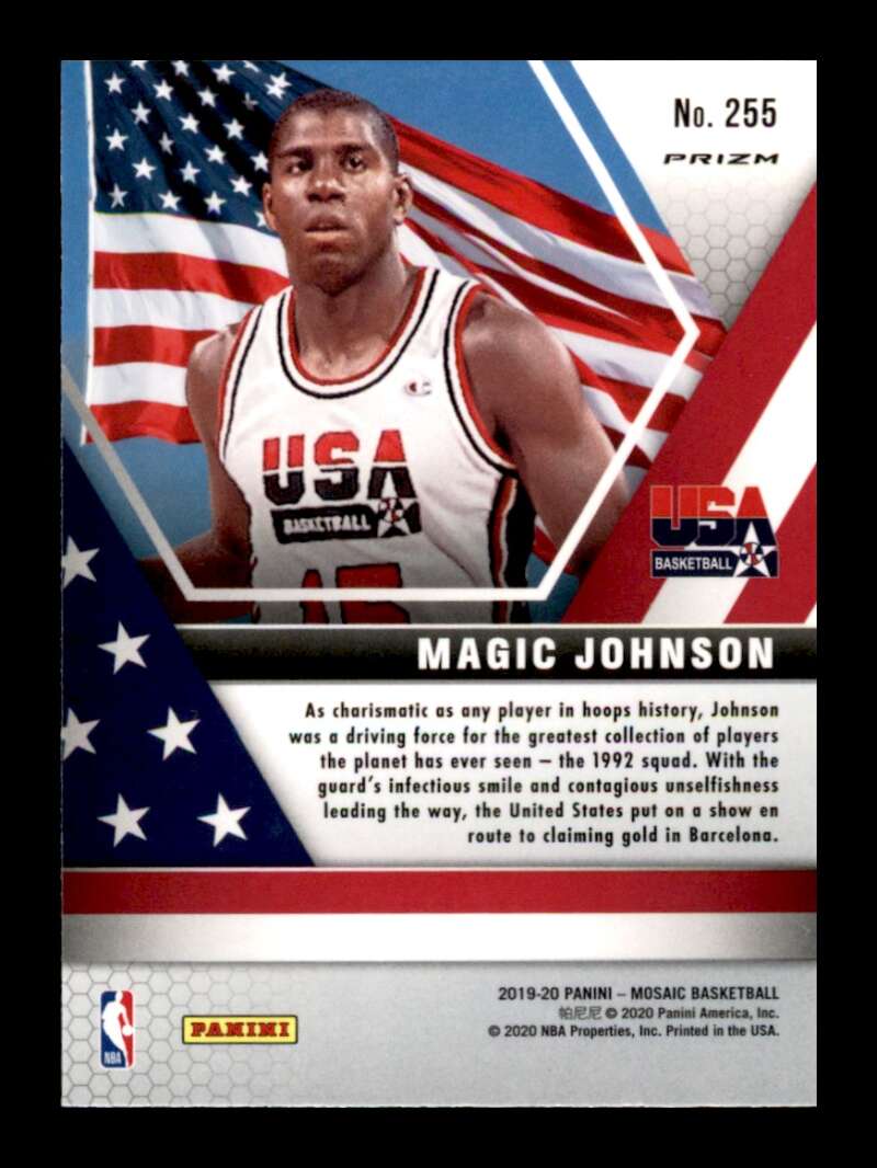 Load image into Gallery viewer, 2019-20 Panini Mosaic Pink Camo Prizm Magic Johnson #255 Parallel SP Image 2
