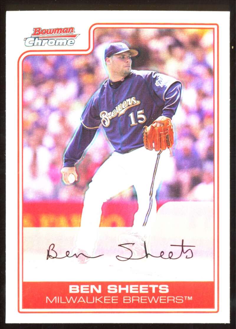 Load image into Gallery viewer, 2006 Bowman Chrome Refractor Ben Sheets #43 Parallel SP Image 1
