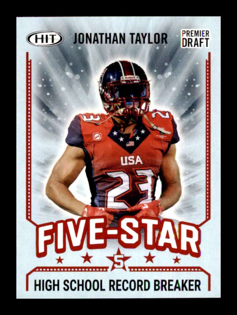 Load image into Gallery viewer, 2020 SAGE HIT Five Star Red Jonathan Taylor #38 Rookie RC Image 1
