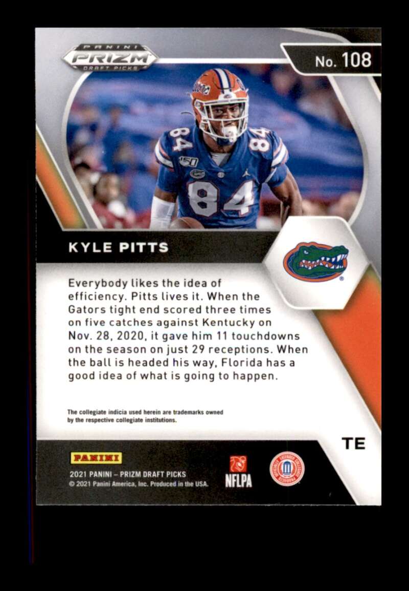 Load image into Gallery viewer, 2021 Panini Prizm Draft Kyle Pitts #108 Rookie RC Image 2
