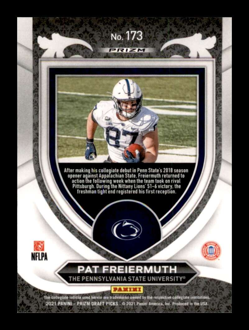 Load image into Gallery viewer, 2021 Panini Prizm Draft Green Prizm Pat Freiermuth #173 Rookie RC Image 2
