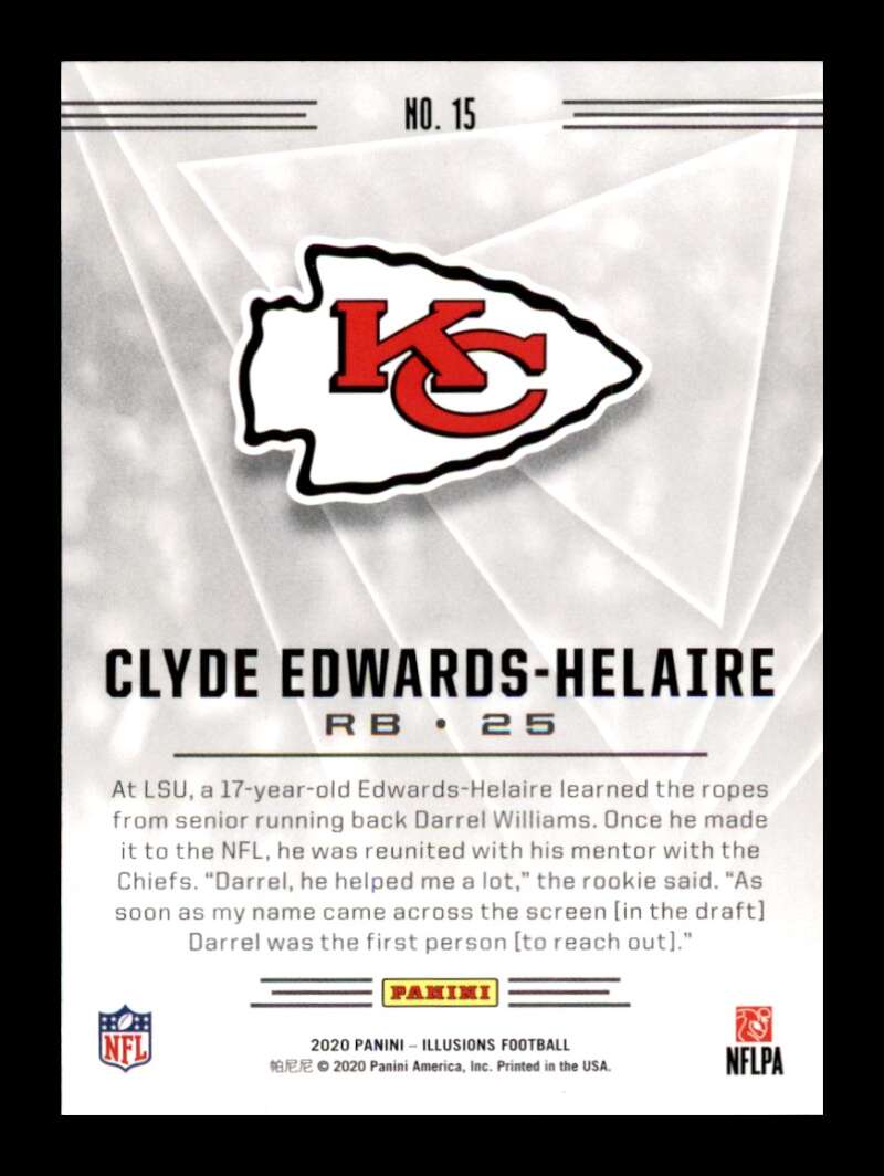 Load image into Gallery viewer, 2020 Panini Illusions Orange Clyde Edwards-Helaire #15 Rookie RC Image 2
