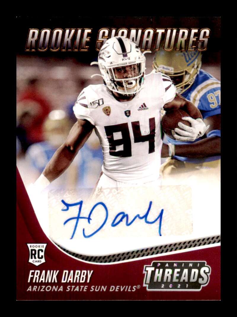 Load image into Gallery viewer, 2021 Panini Chronicles Draft Threads Frank Darby #TS-FDB Rookie RC Auto Image 1
