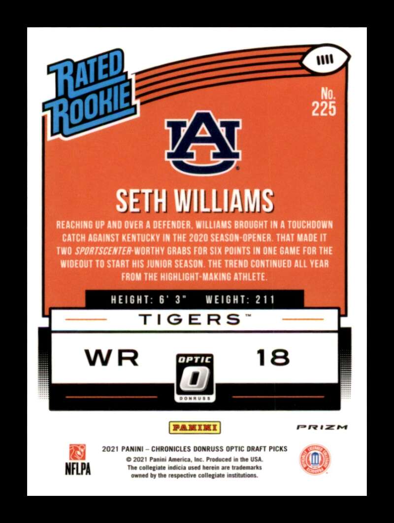 Load image into Gallery viewer, 2021 Donruss Optic Pink Prizm Holo Seth Williams #225 Rookie RC Image 2
