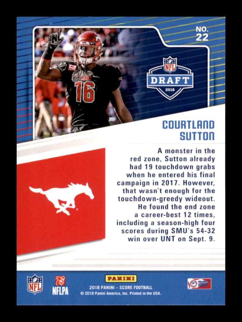Load image into Gallery viewer, 2018 Panini Score Courtland Sutton #22 Rookie RC Image 2
