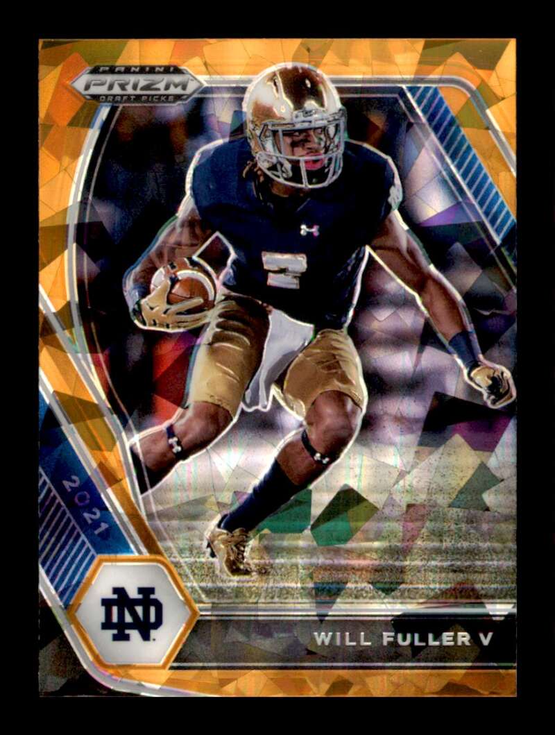 Load image into Gallery viewer, 2021 Panini Prizm Draft Orange Cracked Ice Prizm Will Fuller #58 Parallel SP Image 1

