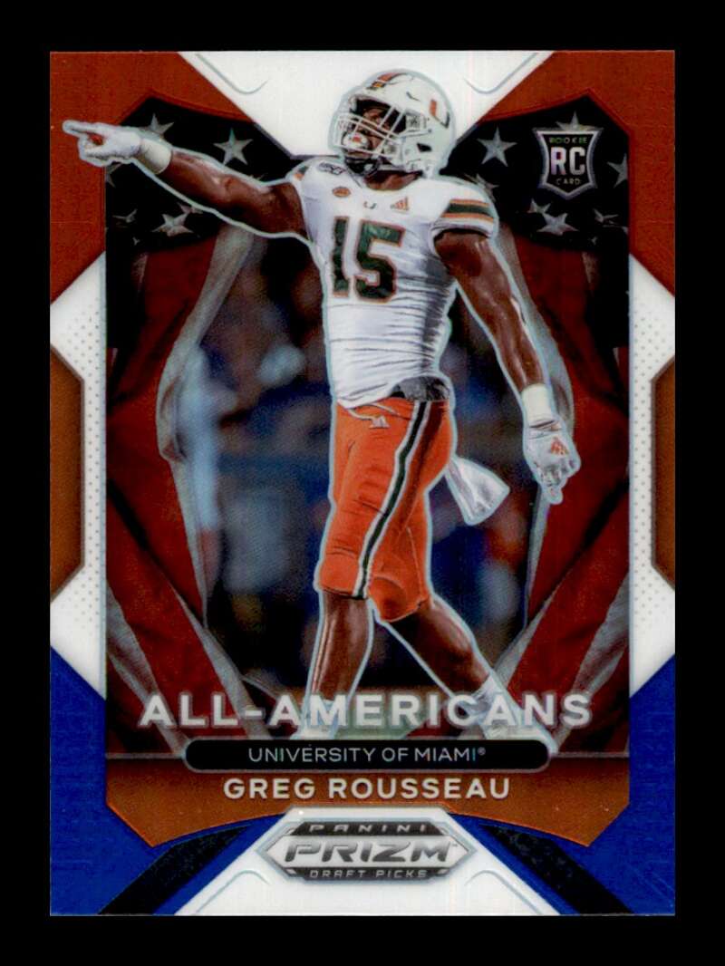 Load image into Gallery viewer, 2021 Panin Prizm Draft Red White Blue Prizm Greg Rousseau #200 Rookie RC Image 1
