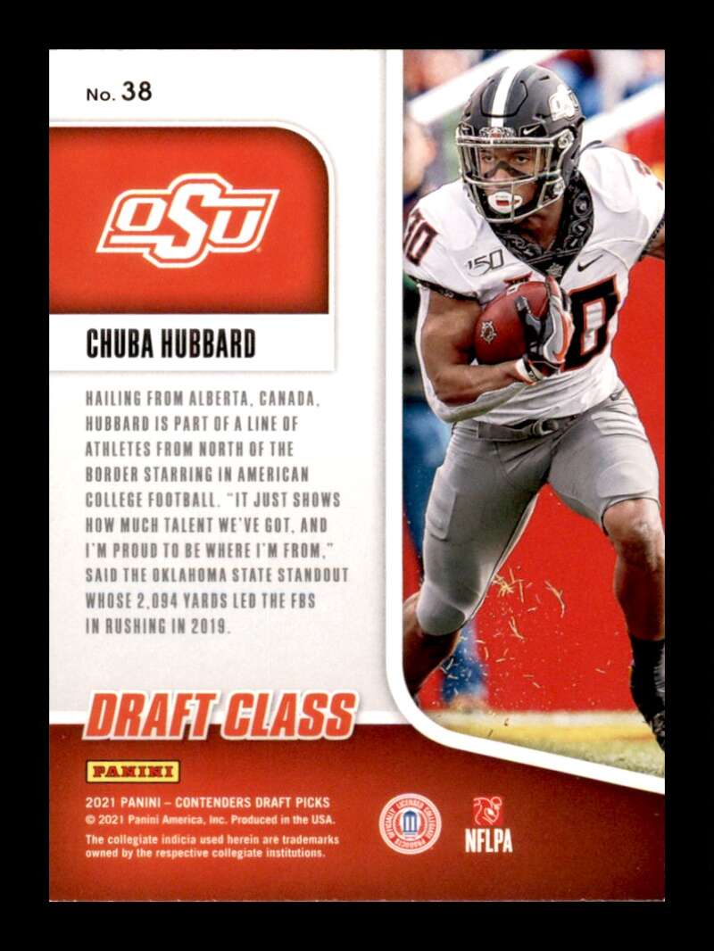 Load image into Gallery viewer, 2021 Panini Contenders Draft Class Chuba Hubbard #38 Rookie RC Image 2
