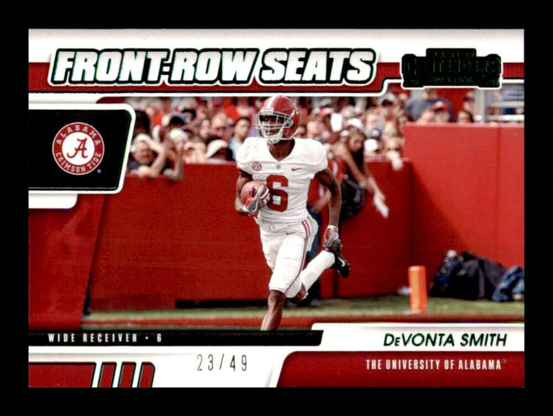 Load image into Gallery viewer, 2021 Panini Contenders Front Row Seats Green DeVonta Smith #4 Rookie RC /49 Image 1
